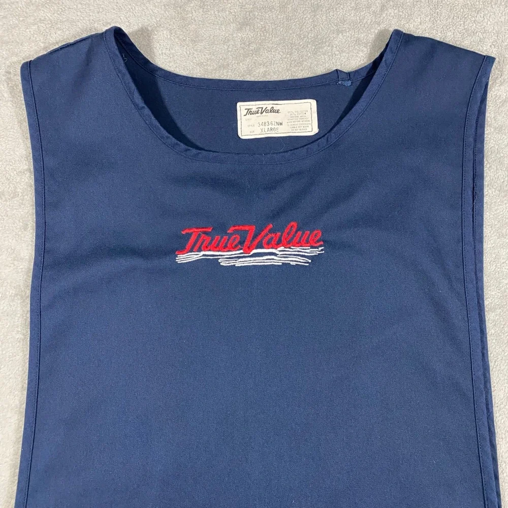 True Value Hardware Apron Vest Unisex XL Navy‎ Blue Vintage Workwear 34836ZNW